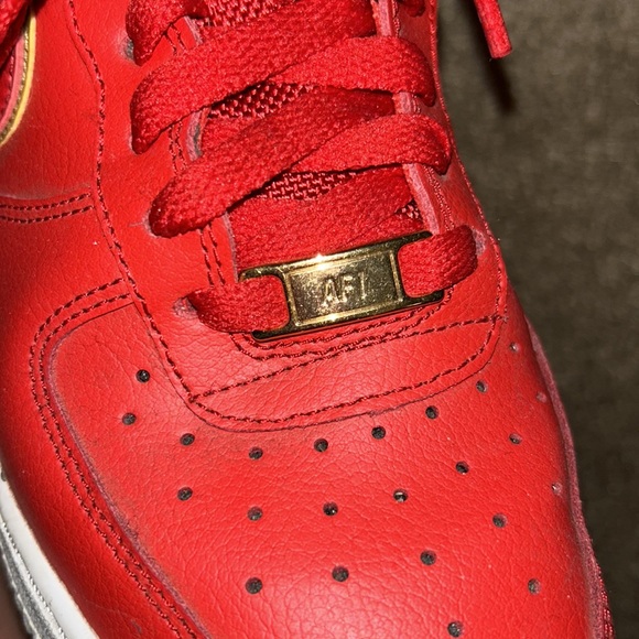 Red and Gold Air Force 1’s - Picture 6 of 6